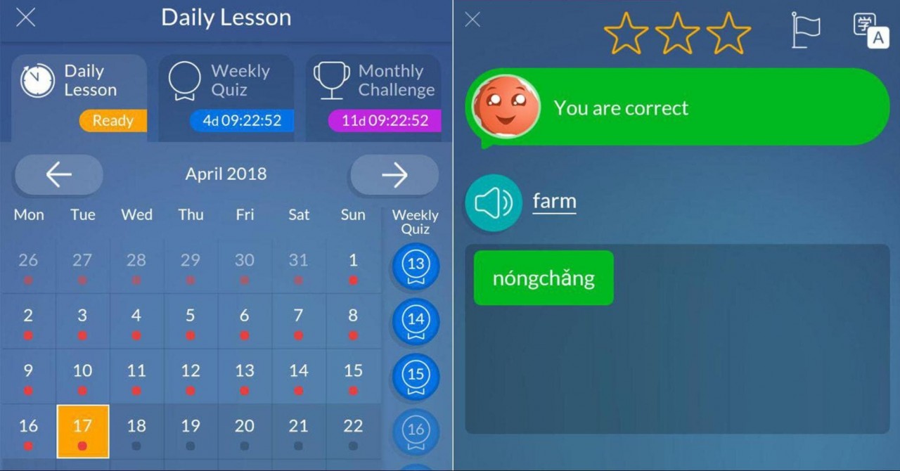 Language learning phone app - mondly