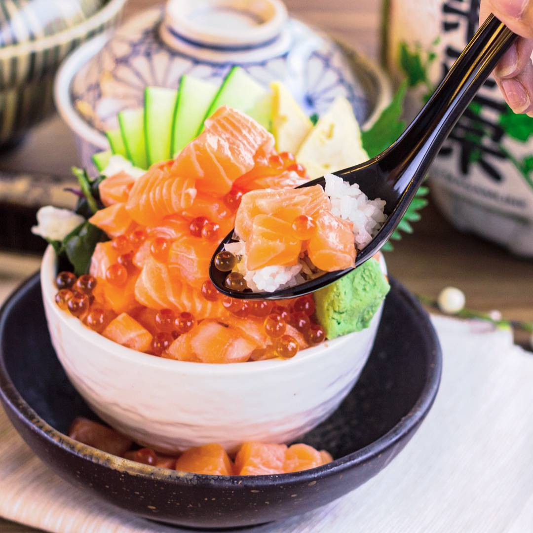 May Lobangs - salmon rice bowl