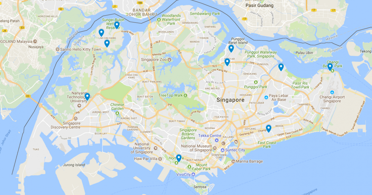 singapore road trip locations map