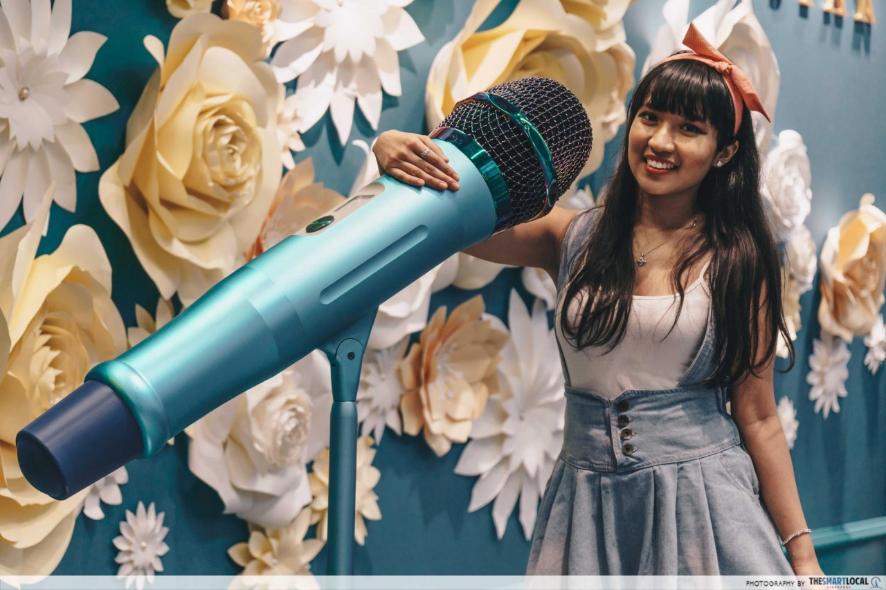 K*STAR Karaoke Singapore giant microphone