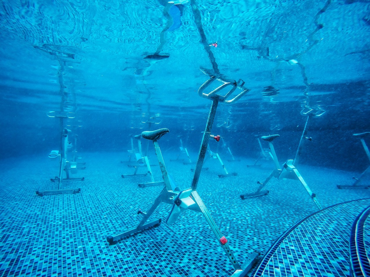 Spin Class - Aquaspin underwater pool cycling bike