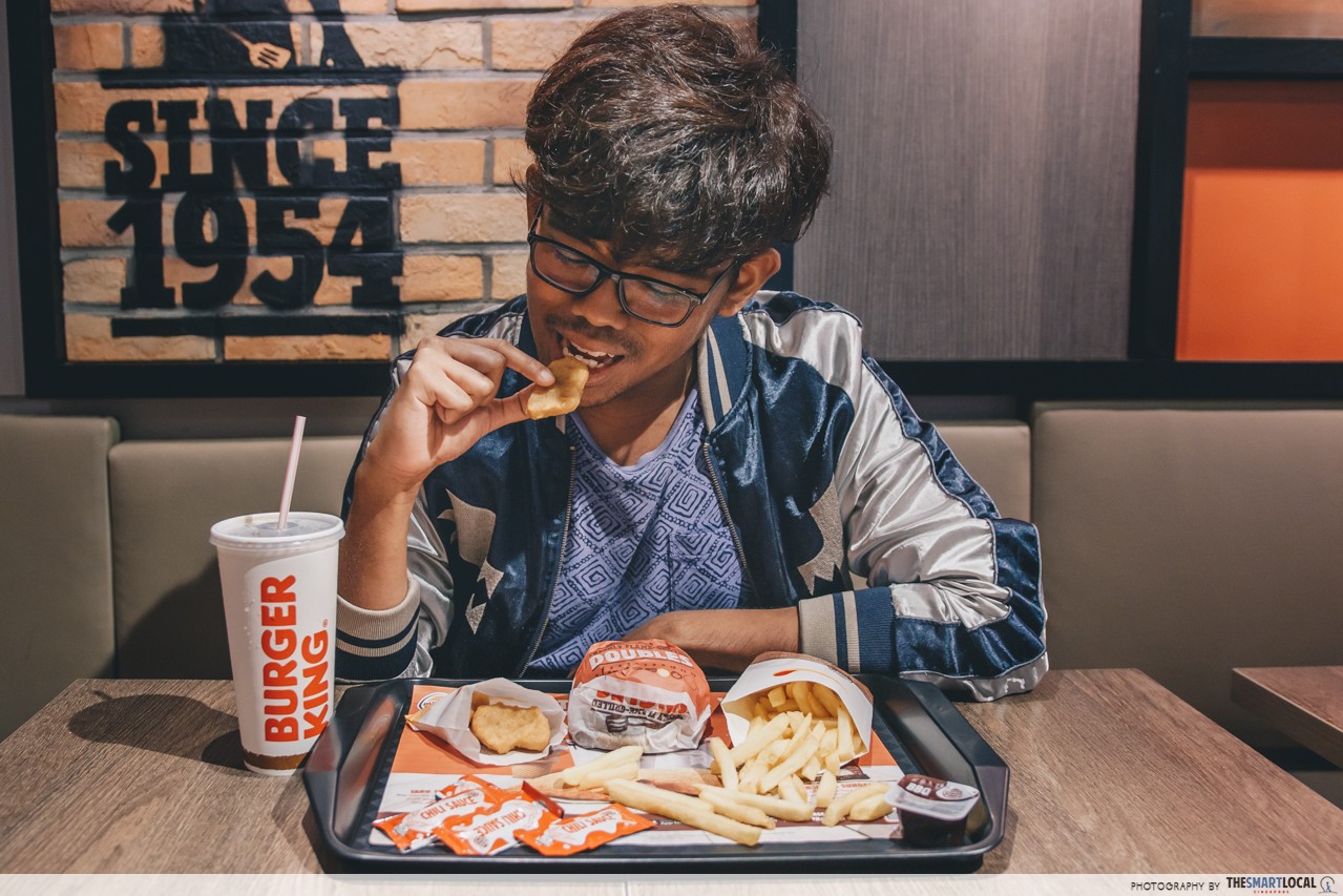 Burger King App - Hazeeq Eating