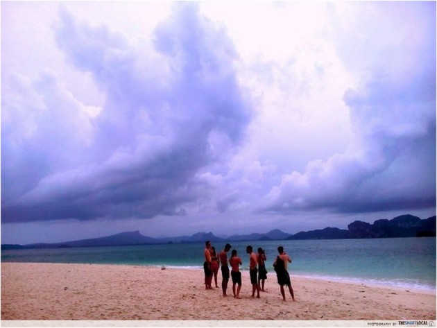 Ko Mai Phai people on the beach 
