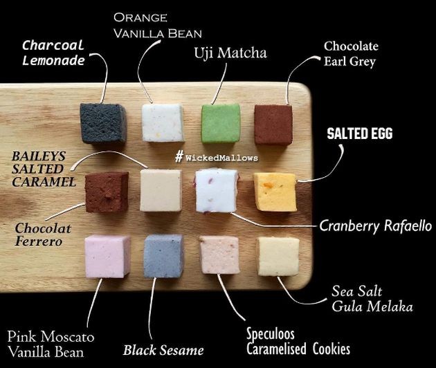 Flavours of marshmallows from The Wicked Cream