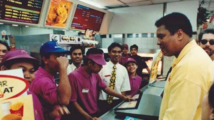 Muhammad Ali at Mcdonald's Sarinah in 1996
