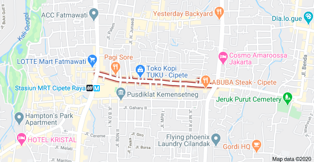 Map of Jalan Cipete Raya
