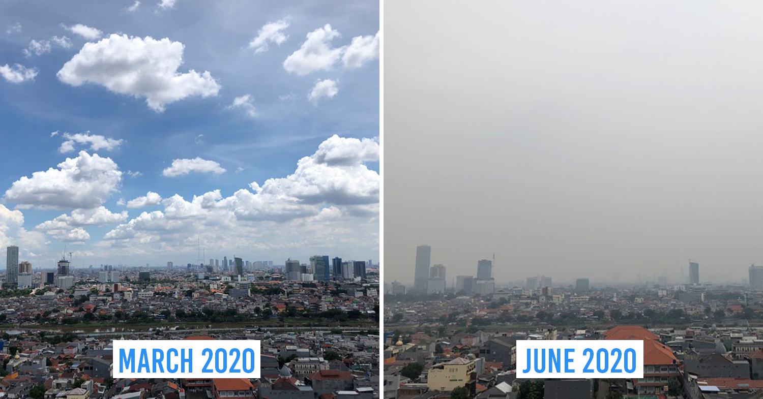 Jakarta's Skies Turn Grey Again As Economy Slowly Reopens & Pollution