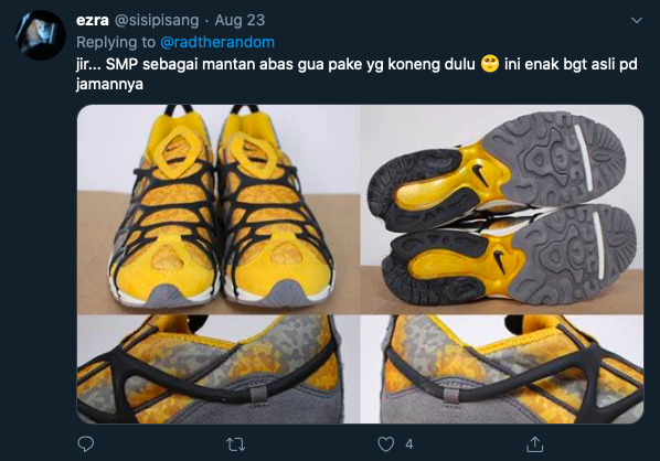 Cinta's pink ninja sneakers - Tweet 3