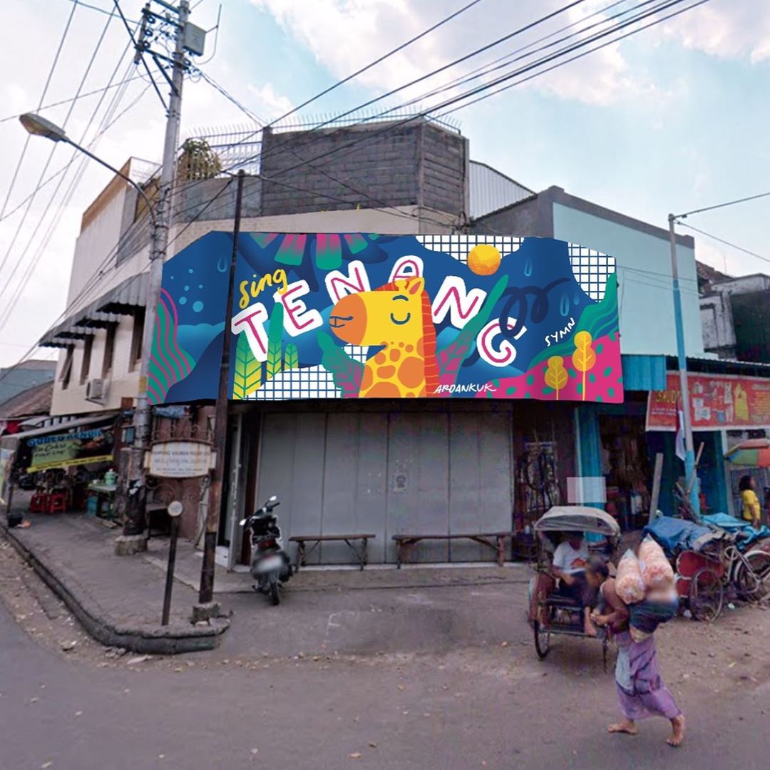 Mural artist paints grandmother's shack - Virtual mural 1