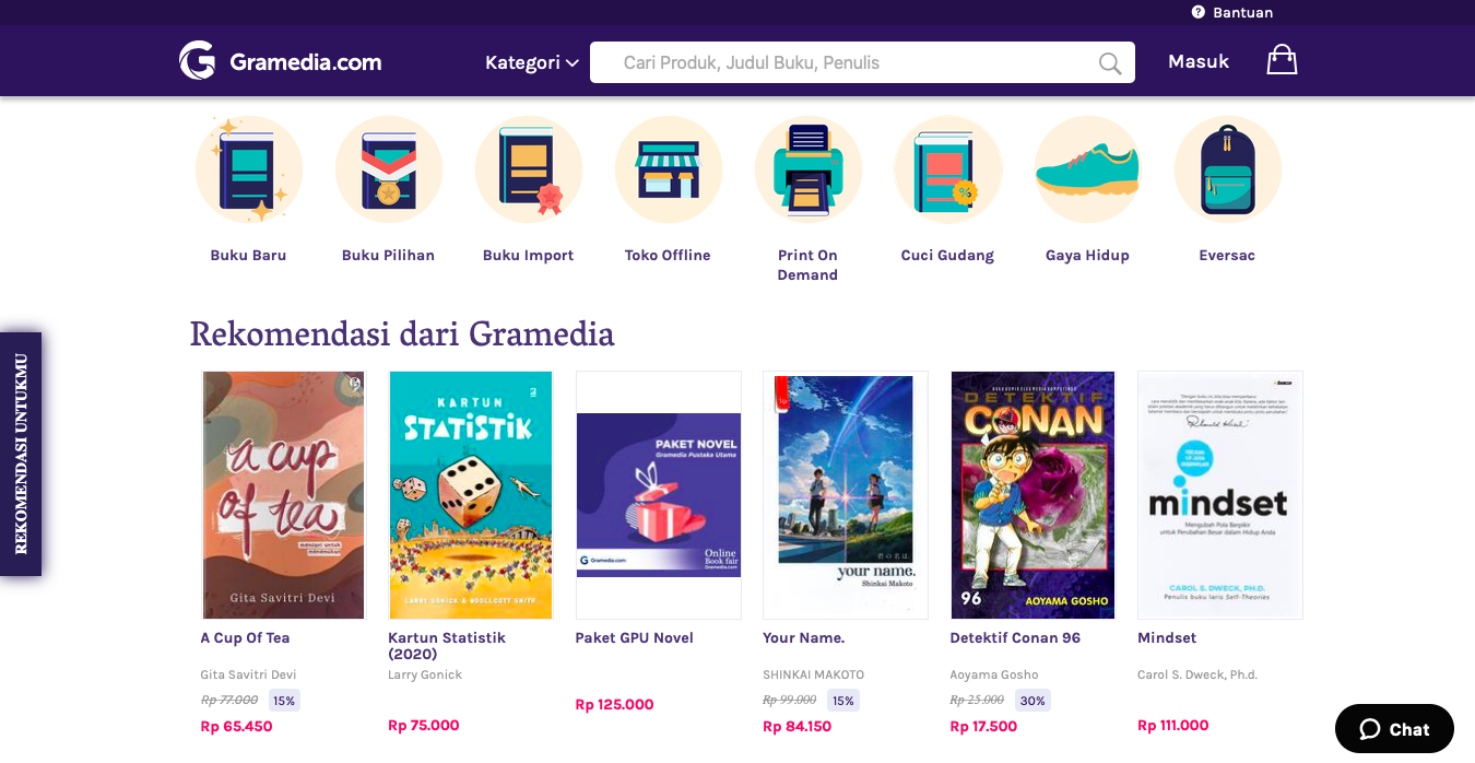 Online bookstores in Indonesia - Gramedia