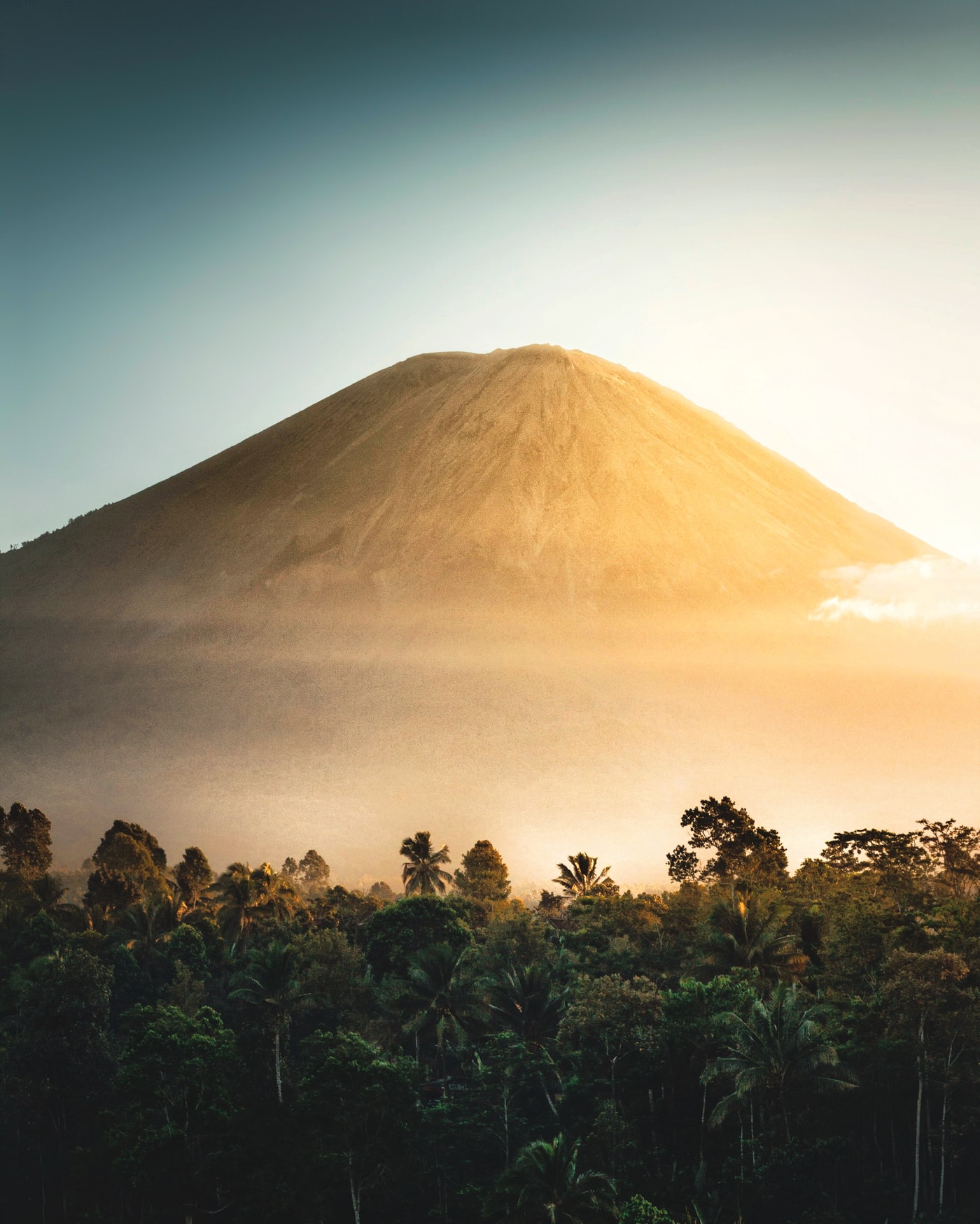 Mount Semeru in East Java, Indonesia