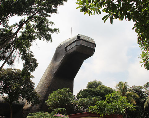 unique buildings in indonesia - komodo dragon