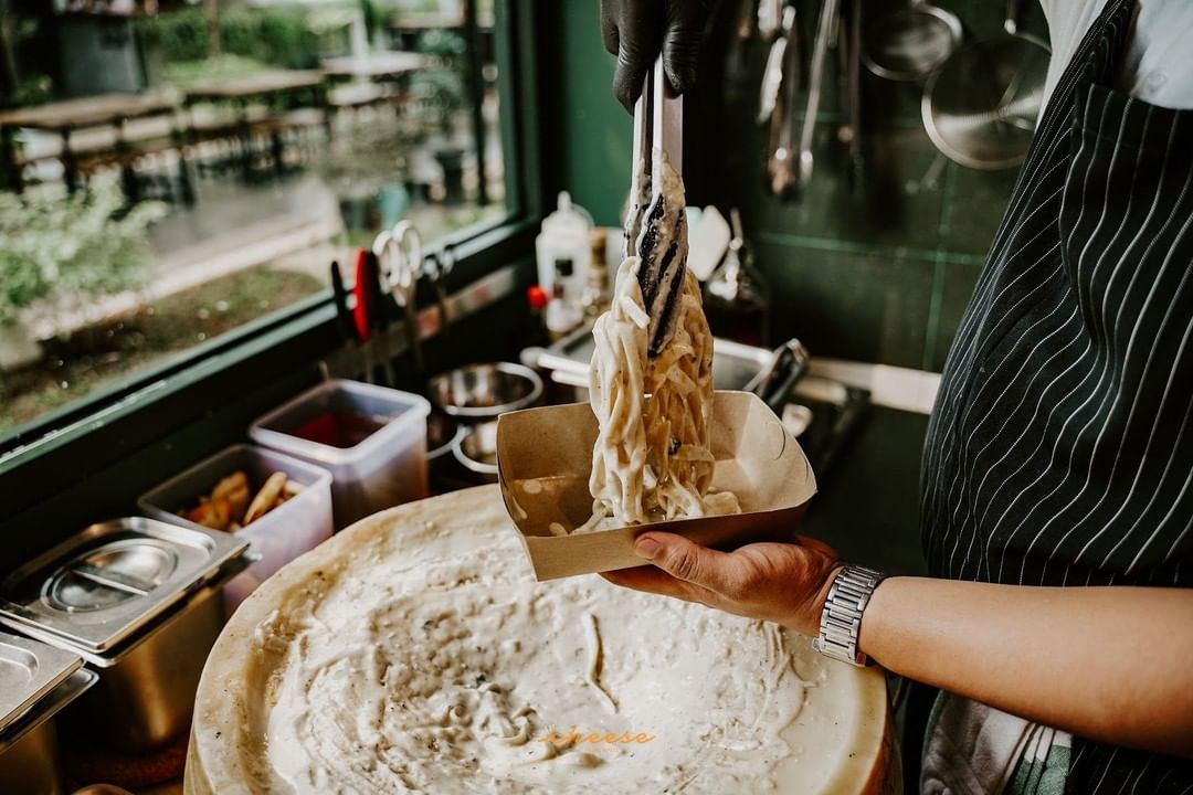 cheesy food in jakarta - cheese wheel