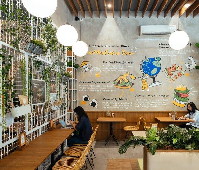 vegan and vegetarian cafes in jakarta - burgreens