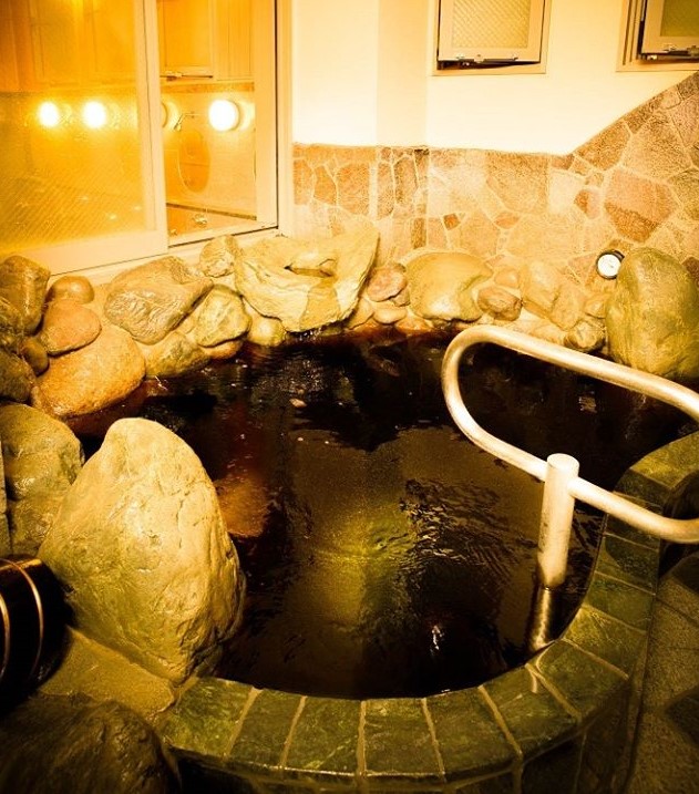 Japanese bathhouses Musashi-koyama onsen shimizu black bath
