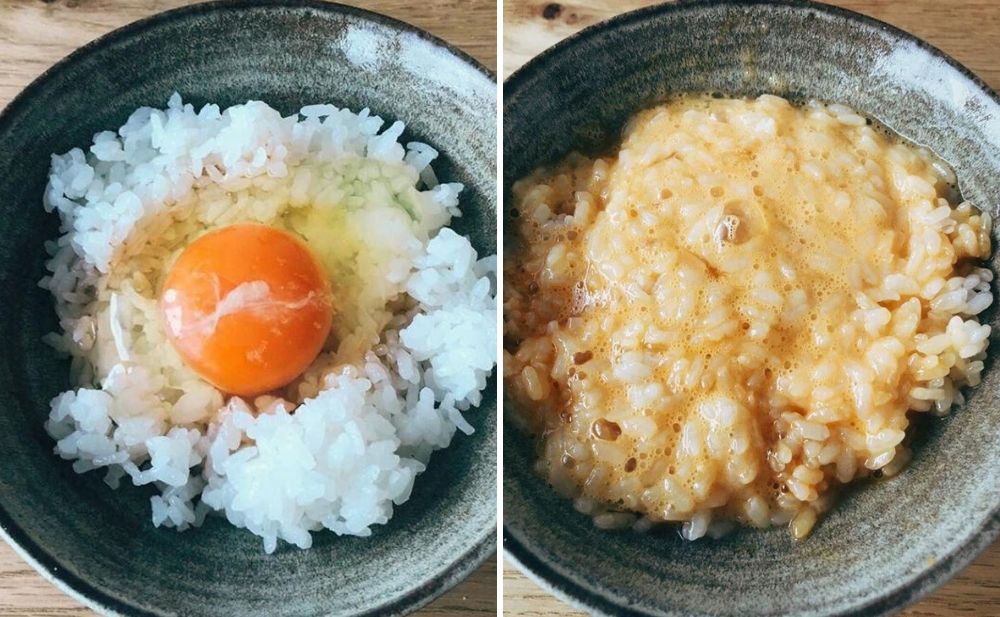 Japanese anime recipe Tamago Kake Gohan 