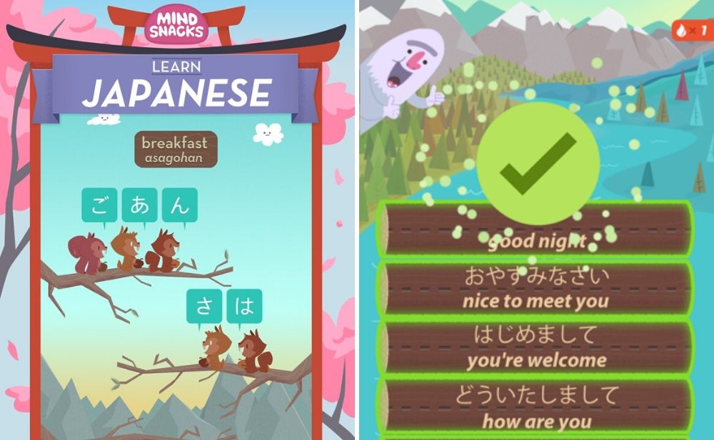 Basic Japanese Language Games mindsnacks