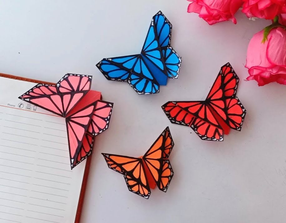 Japanese Craft Ideas - Origami Butterfly Bookmark
