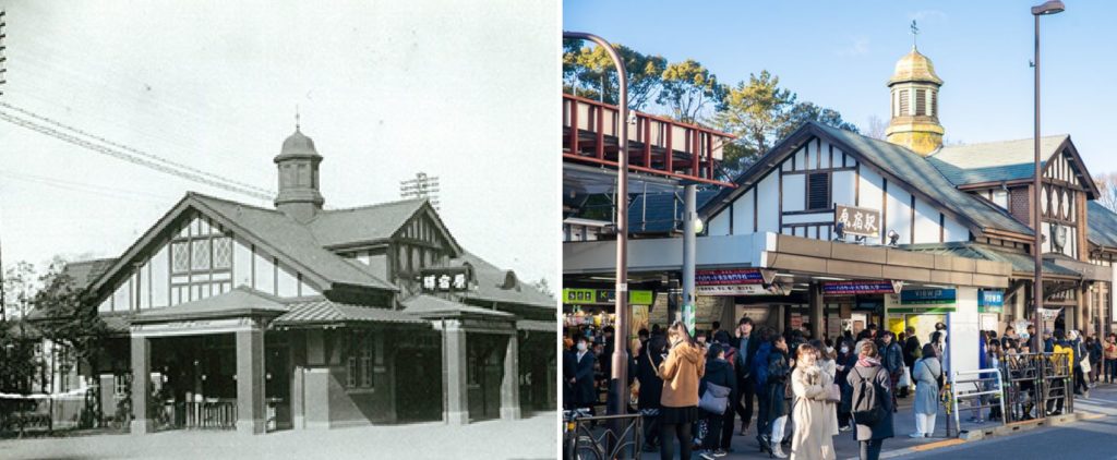 Japan Then And Now - harajuku station then and now