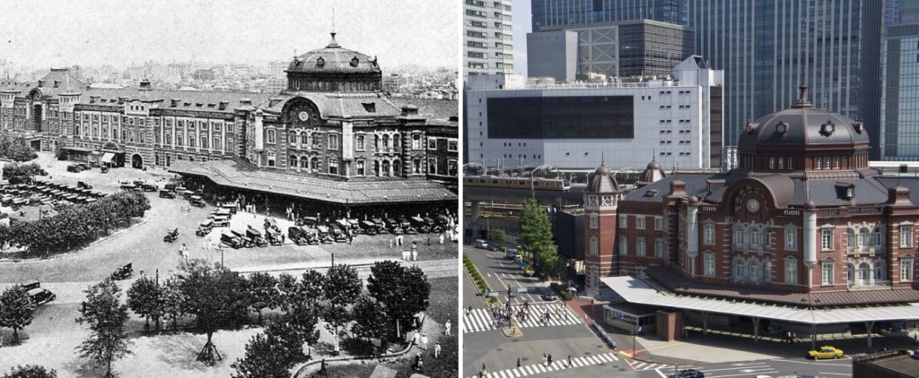 Japan Then And Now - tokyo station then and now