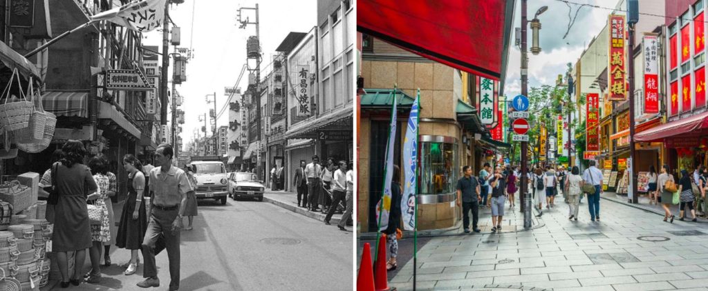 Japan Then And Now - yokohama chinatown then and now
