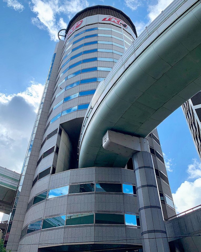 Unique Japanese architecture - gate tower building