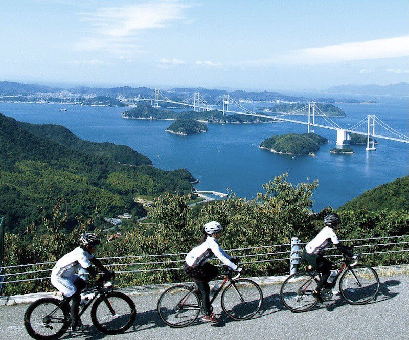Transportation in Japan - cycling along shimanami kaido