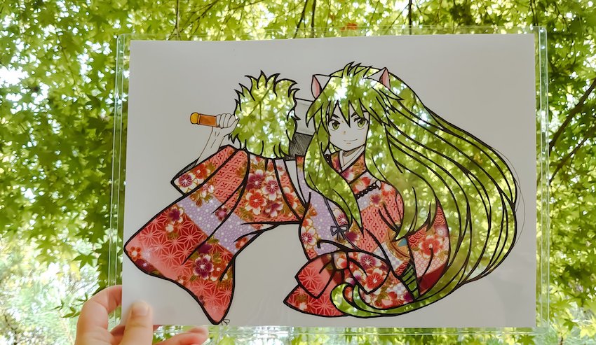 japanese papercutting - paper cut art inuyasha