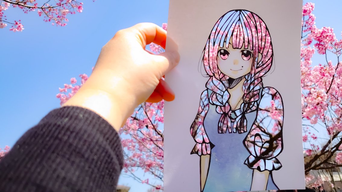 japanese papercutting - julia from manga the skinny girl and the chubby boy