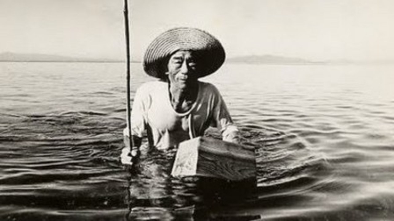 A fisherman out at sea