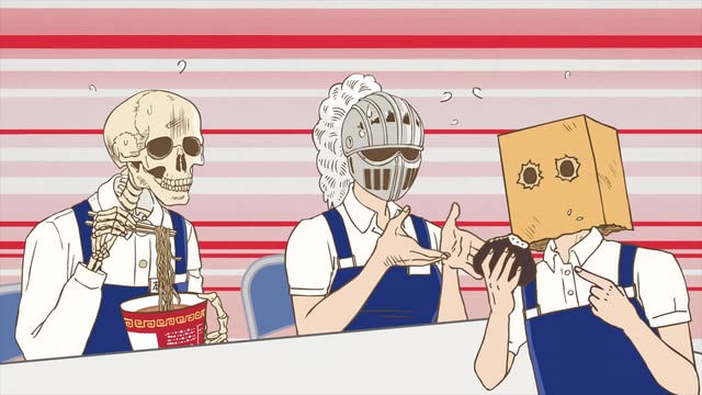 short anime - skull face bookseller employees