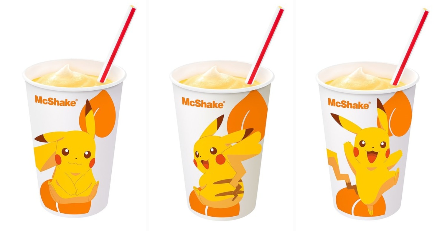 McDonald’s Pikachu - yellow peach mcshake m cup designs