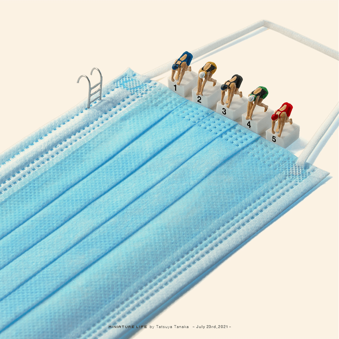 miniature tokyo olympics - swimming