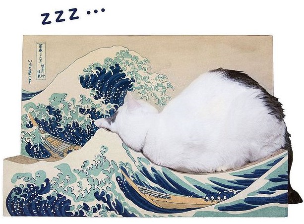 felissimo great wave cat scratcher - cat nap