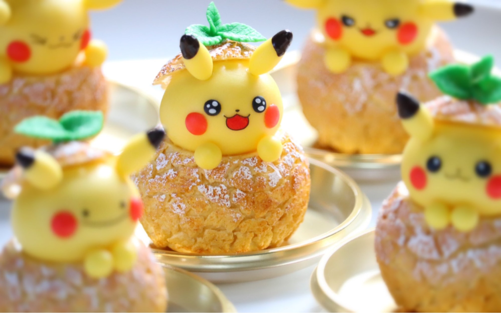 kyogen clay pokemon sweets - pikachu cream puff