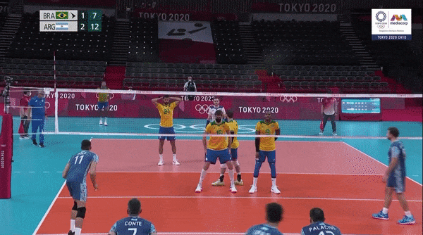 tokyo olympics volleyball - brazil service ace