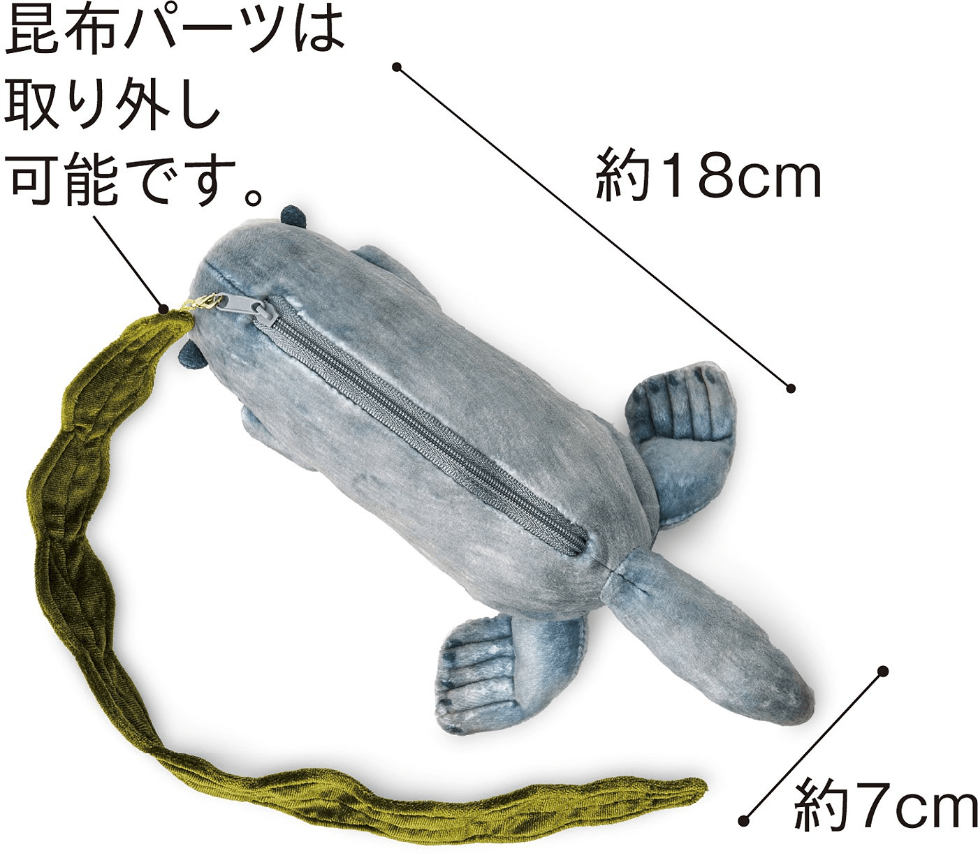 sea otter pouch - measurements