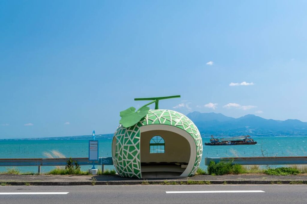 Konagai guide - Izaki Station overlooking the Ariake sea 
