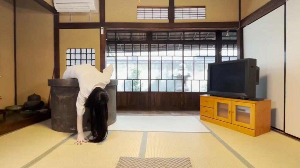 Sadako YouTube Channel - sadako crawling out of tv screen