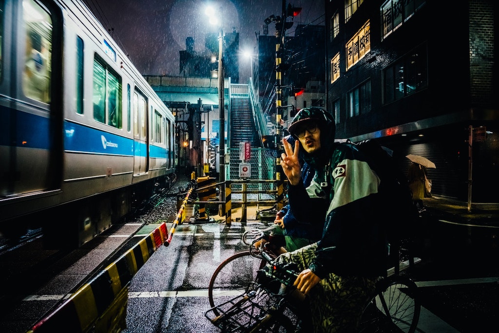 Cycling in Japan - cycling at night