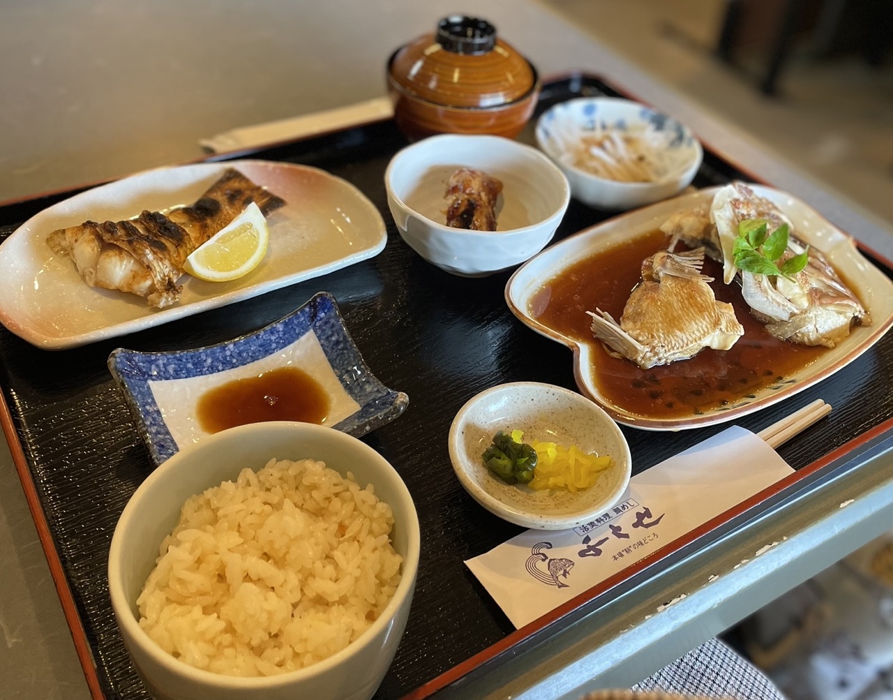 Tomonoura - sea bream set meal