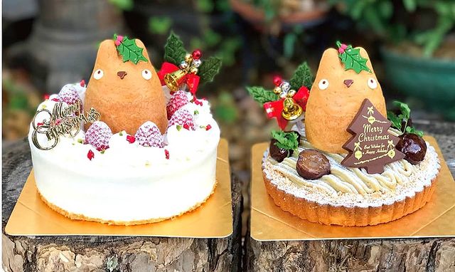 Shirohiges Cream Puff Factory - totoro cakes
