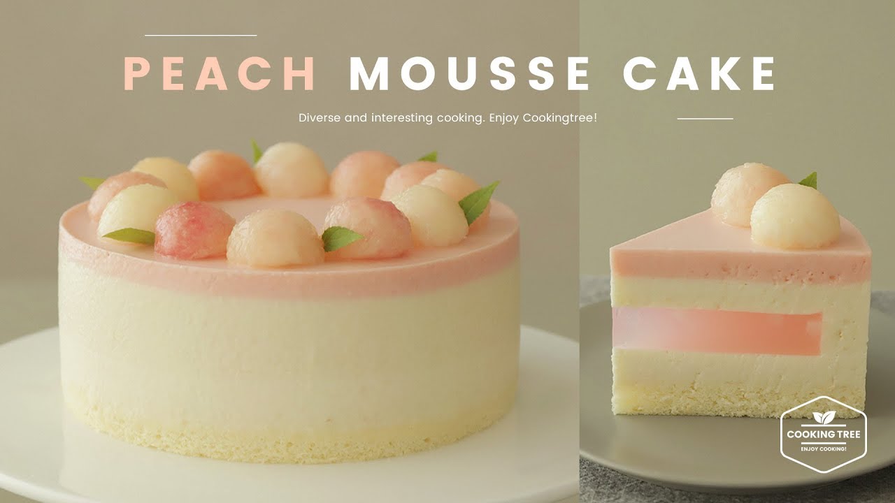 Peach mousse cake