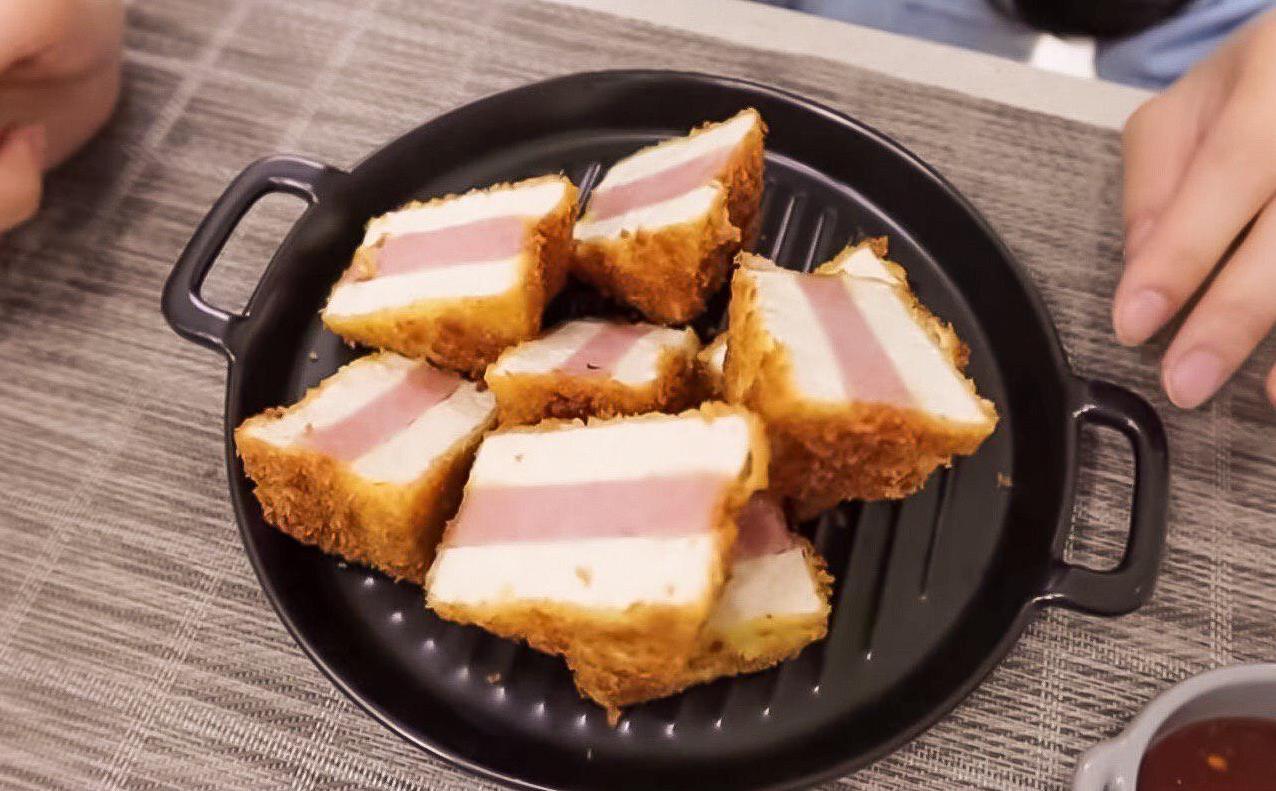 Spam tofu sandwich