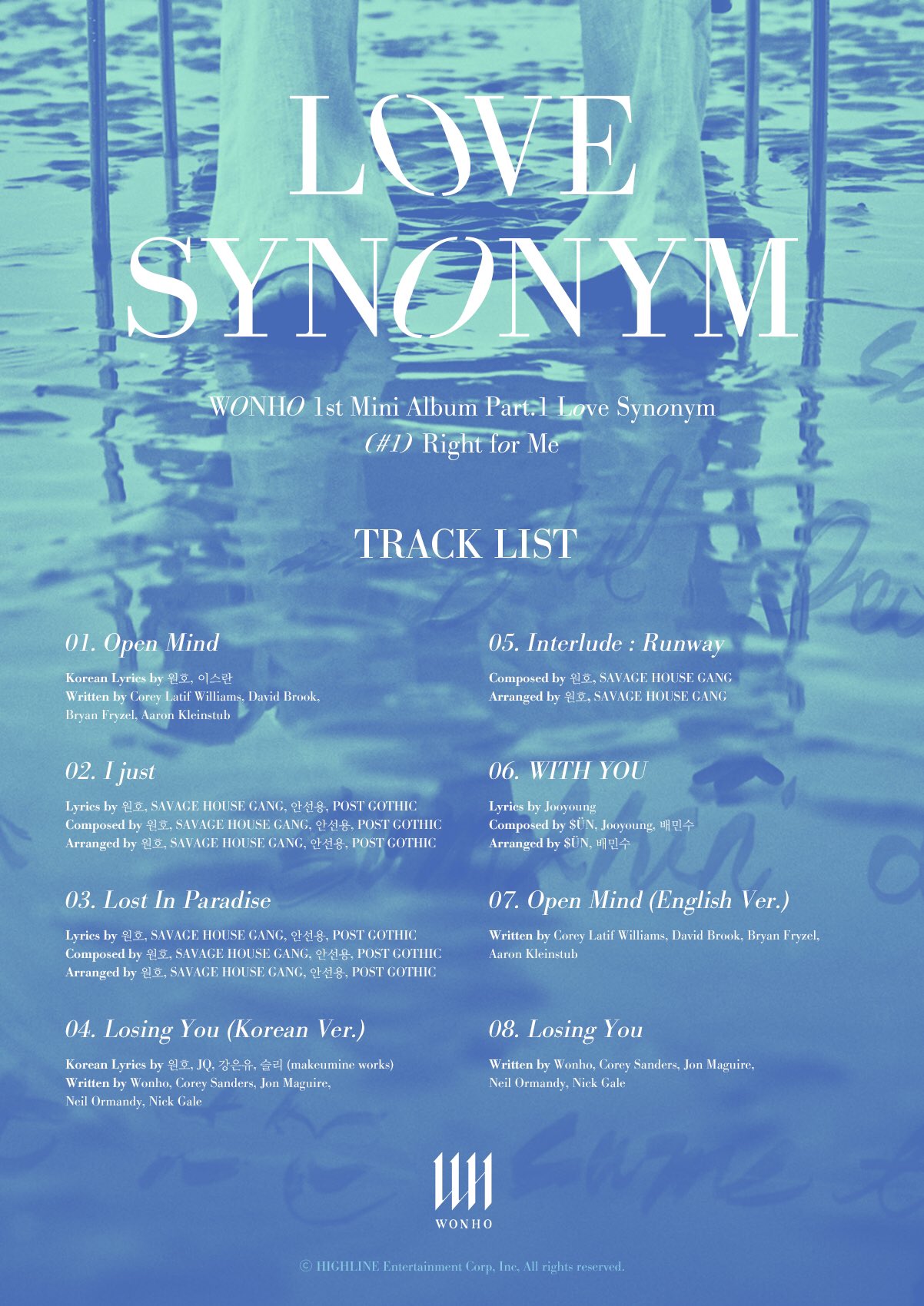K-pop Comebacks September 2020 - WONHO debut Love Synonym concept tracklist