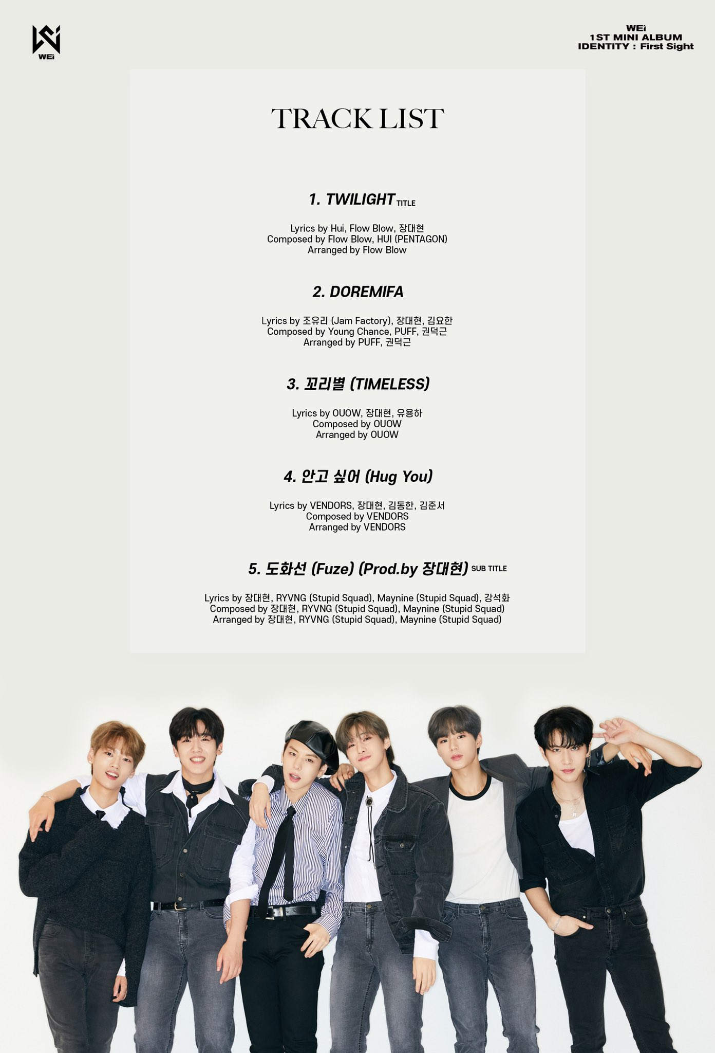 K-pop Comebacks October 2020 - WEi, IDENTITY : First Sight tracklist
