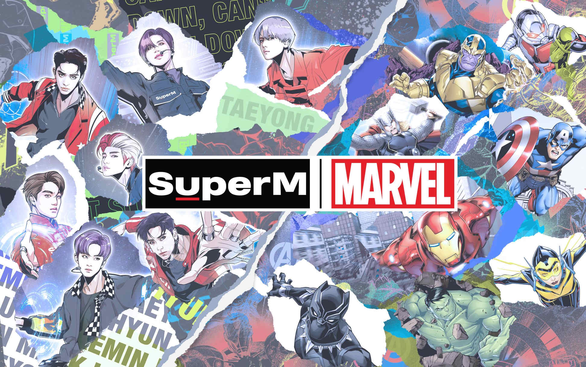 SuperM x Marvel - Collaboration art