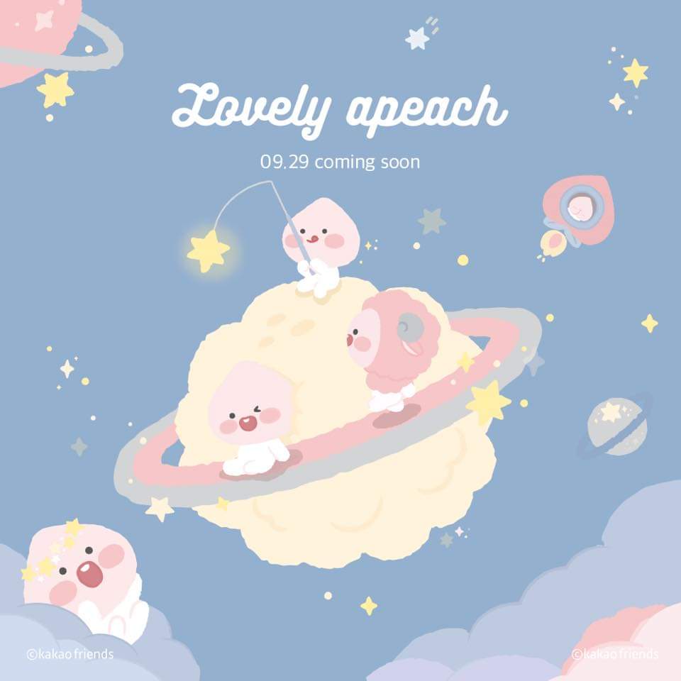 Pastel Lovely Apeach - Kakao Friends new collection