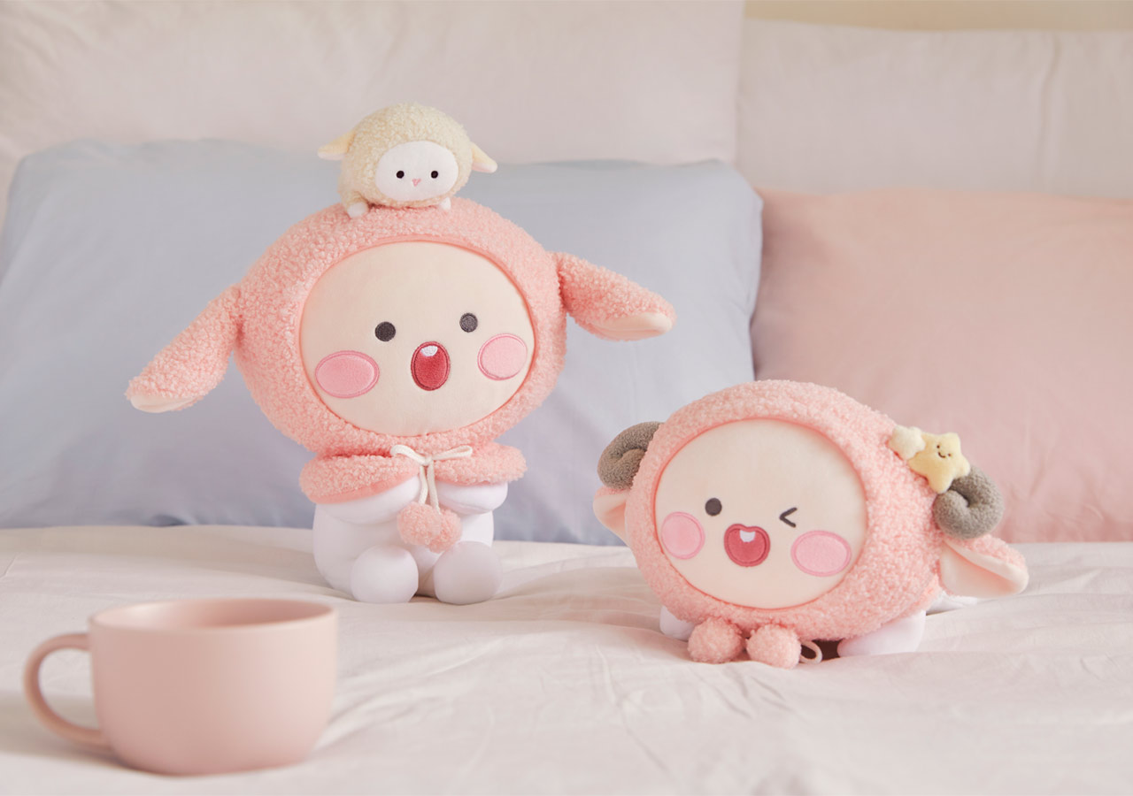 Pastel Lovely Apeach - Kakao Friends new collection, plush toy