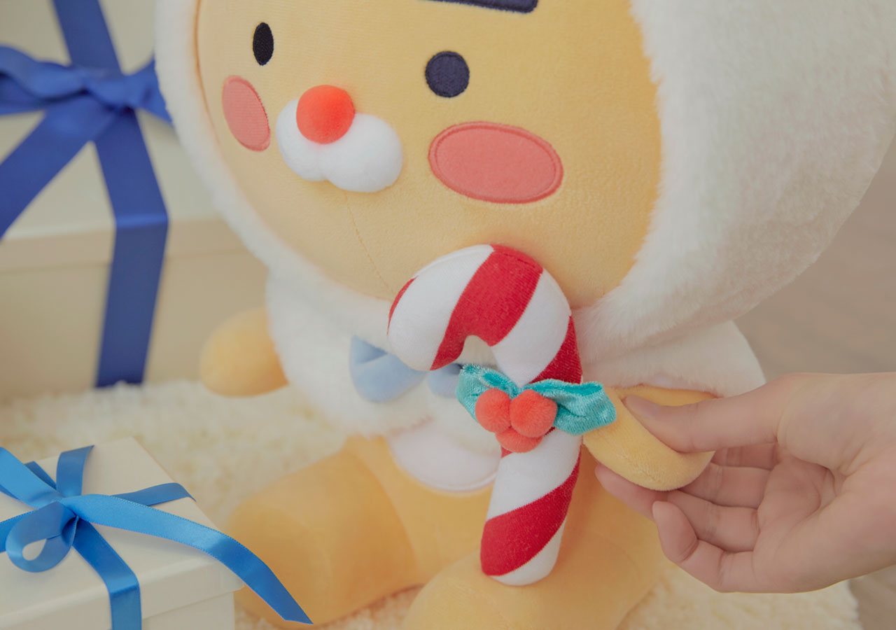 Kakao Friends Christmas - White Rudolph Glow Soft Plush Toy 
